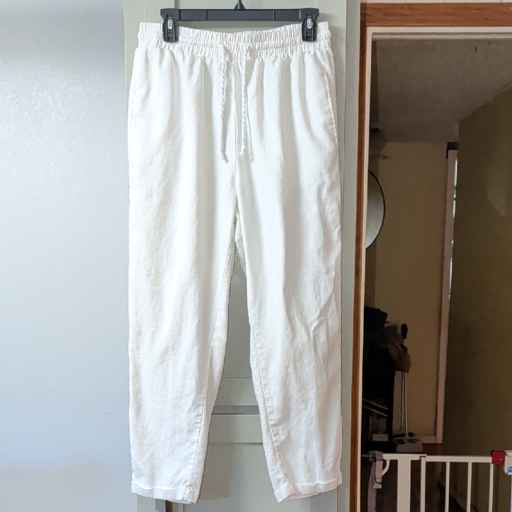 Simply Blessed Women's Classic White Drawstring Pants